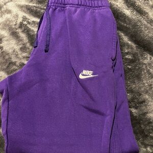 Nike Purple Sweatpants Relaxed Fit Athletic Wear